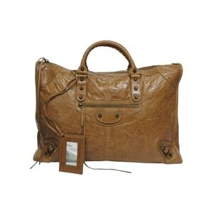BALENCIAGA The Weekender handbag brown leather